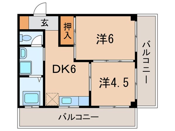 岡本マンションの物件間取画像